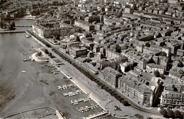 Genève, Vue aérienne du Quai du Mont-Blanc Vorderseite