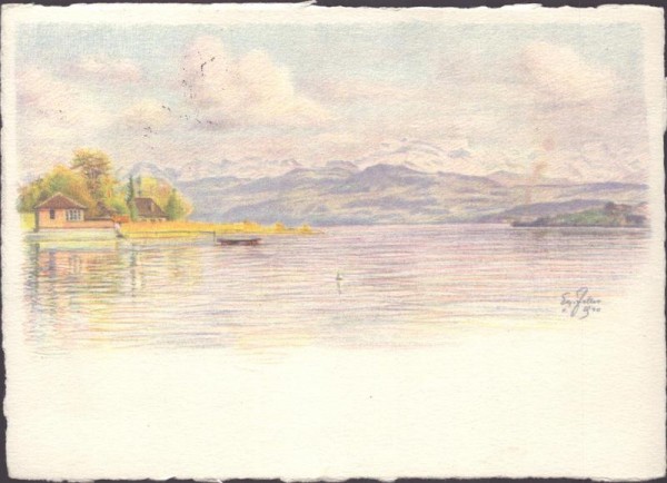 E. Zeller, Frühling am See Vorderseite