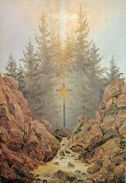 Caspar David Friedrich, Kreuz im Walde Vorderseite