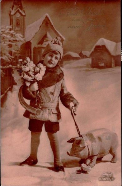 Viel Glück zum neuen Jahre. Vorderseite