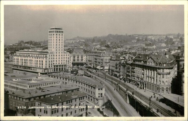 Lausanne - Bel-Air-Turm Vorderseite
