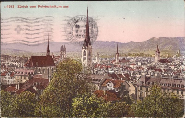 Zürich vom Polytechnikum aus