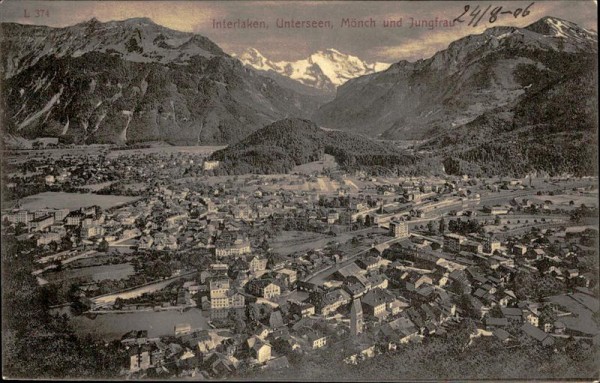 Interlaken, Unterseen, Mönch und Jungfrau Vorderseite