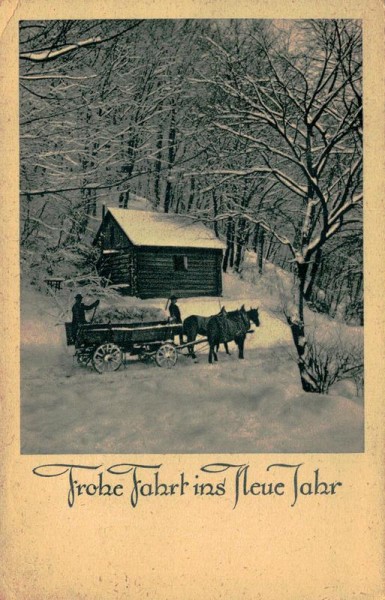 Frohe Fahrt ins Neue Jahr Vorderseite