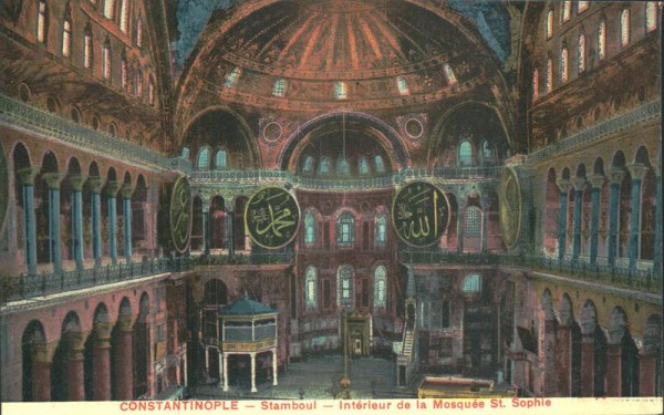 Constantinople-stamboul-Intérieur de la Mosquée St. Sophie Vorderseite