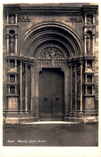 Basel. Münster. Gallus-Portal Vorderseite