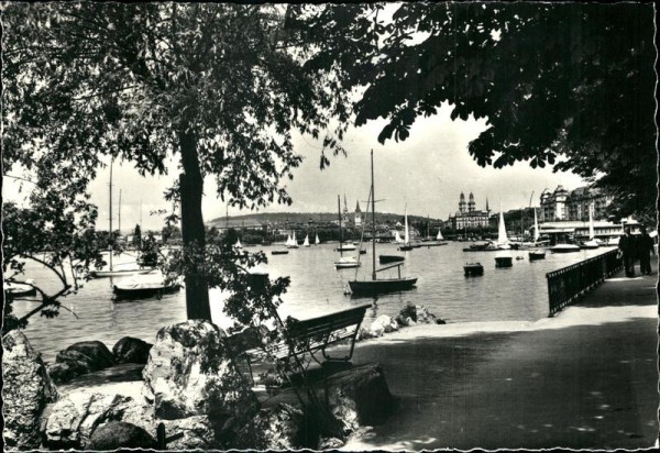 Zürich - Blick auf See und Stadt Vorderseite