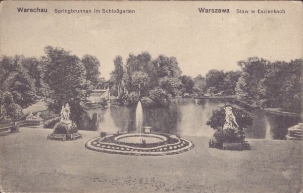 Warschau, Springbrunnen im Schlossgarten