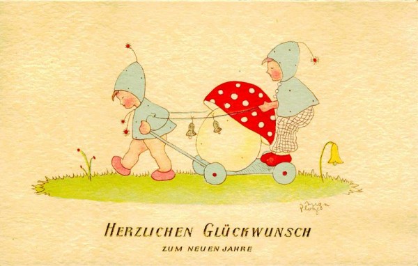 Herzlichen Glückwunsch zum Neuen Jahre Vorderseite