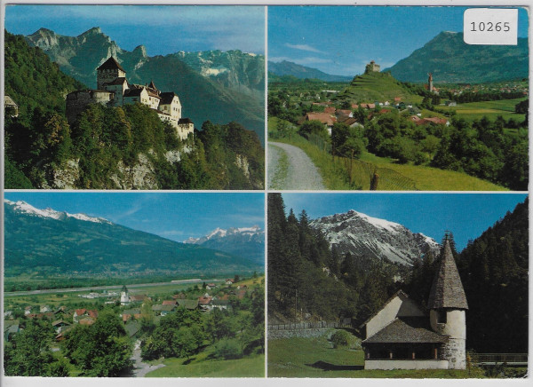 FL Schloss Vaduz, Balzers, Schloss Gutenberg, Triesen, Kirchlein im Steg