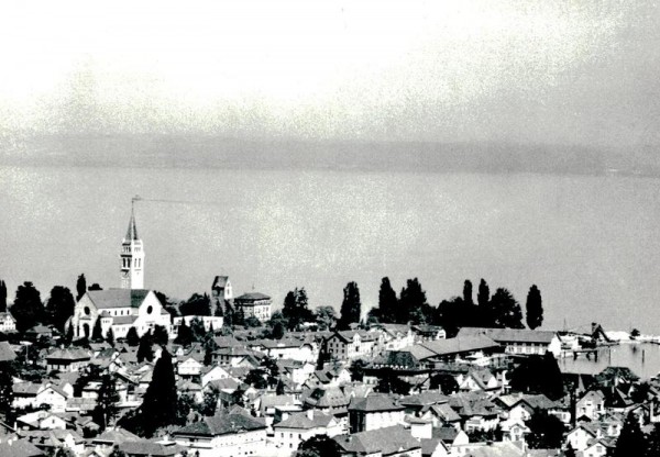 Alkoholfreies Volksheim und Gasthaus "Schloss" Romanshorn  -  Flugaufnahmen Vorderseite