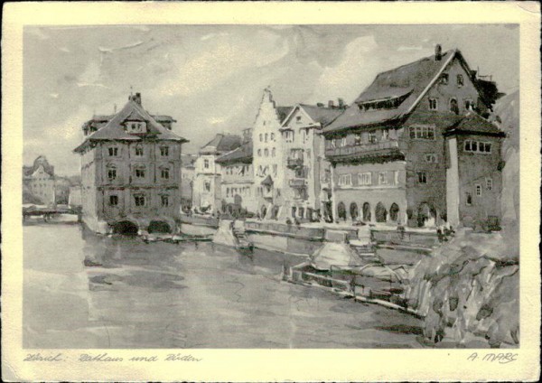 A. Marc - Rathaus und Rüden (Zürich) Vorderseite