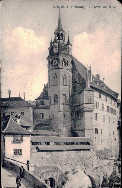 Fribourg - L`Hotel de Ville  Vorderseite