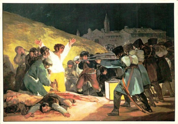 Die Erschiessung der Aufständigen am 3. Mai 1808 in Madrid, Goya y Lucientes Vorderseite