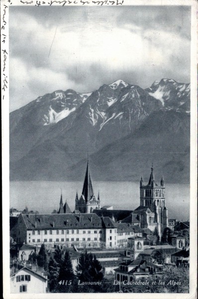 Le Cathédrale et les Alpes, Lausanne