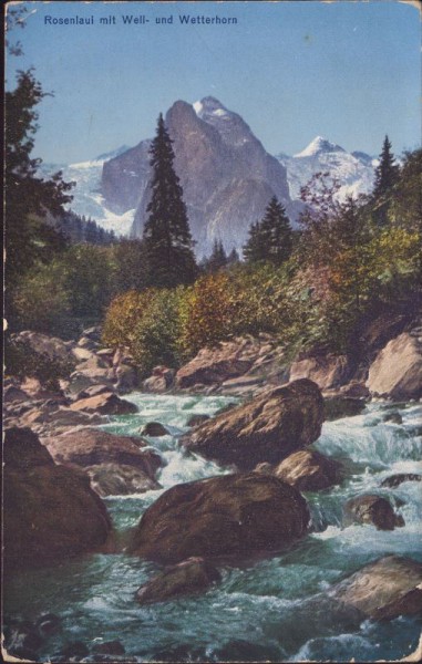 Rosenlaui mit Well- und Wetterhorn