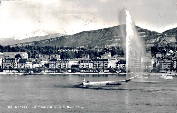Genève. Le Jet d`Eau et le Mont Blanc Vorderseite