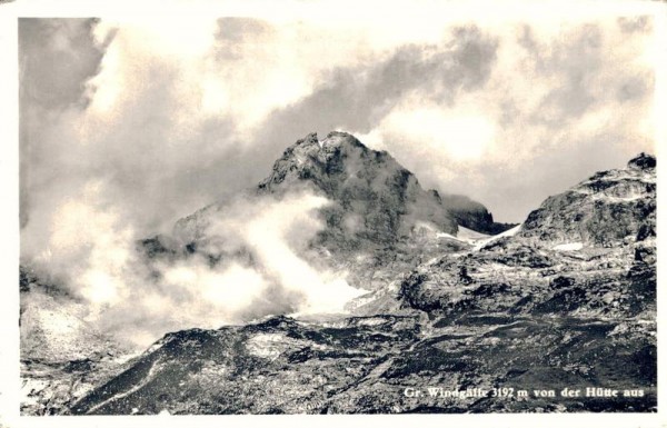 Grosse Windgälle von der Hütte aus Vorderseite