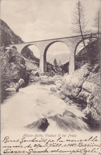 Albula-Bahn, Viaduct bei Preda Vorderseite