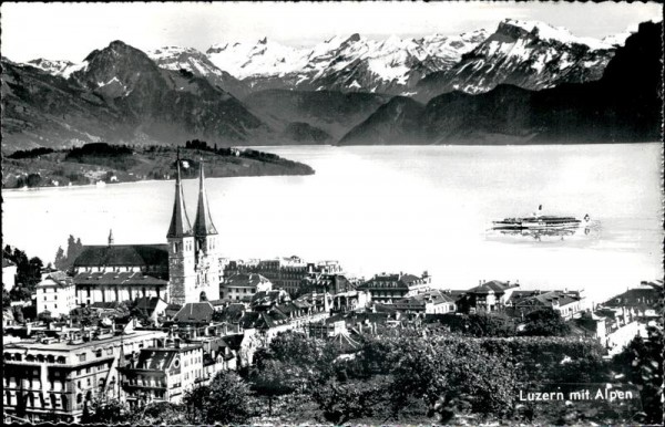 Luzern mit Alpen Vorderseite