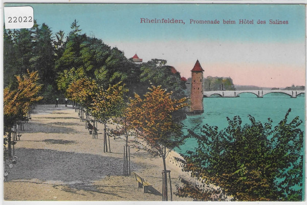 Rheinfelden - Promenade beim Hotel des Salines - Litho