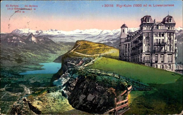 Rigi-Kulm mit Lowerzersee Vorderseite