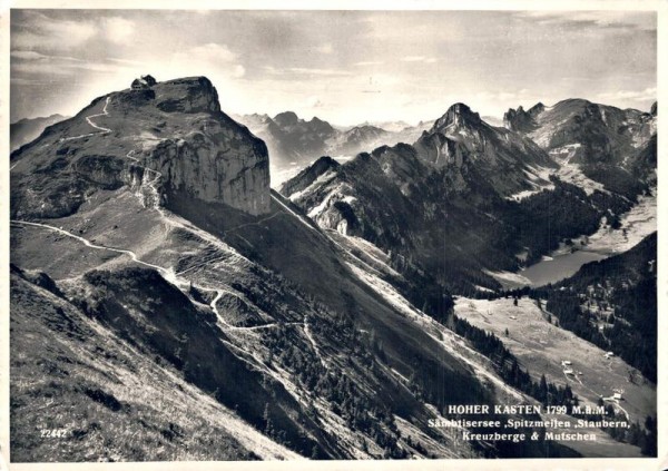 Hoher Kasten, Sämtisersee, Spitzmeilen, Staubern, Kreuzberge & Mutschen Vorderseite