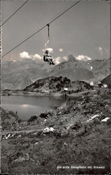 Trübsee, die erste Sesselbahn der Schweiz Vorderseite