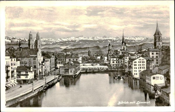 Zürich mit Limmat. Vorderseite