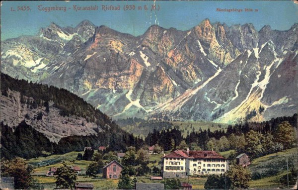 Toggenburg, Kuranstalt Rietbad Vorderseite