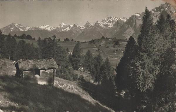 La Chaine des Alpes Vaudoises vue de Nendaz Vorderseite