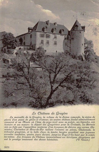Le Château de Gruyère Vorderseite