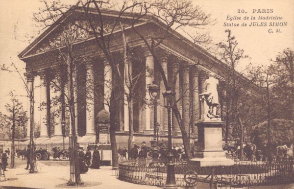 Paris - Église de la Madeleine Statue de Jules Simon