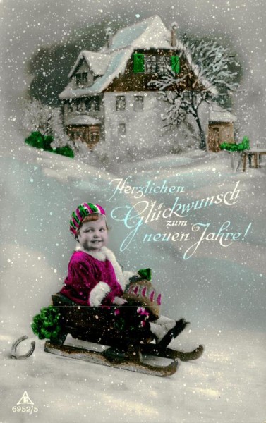 Herzlichen Glückwunsch zum neuen Jahre! Vorderseite