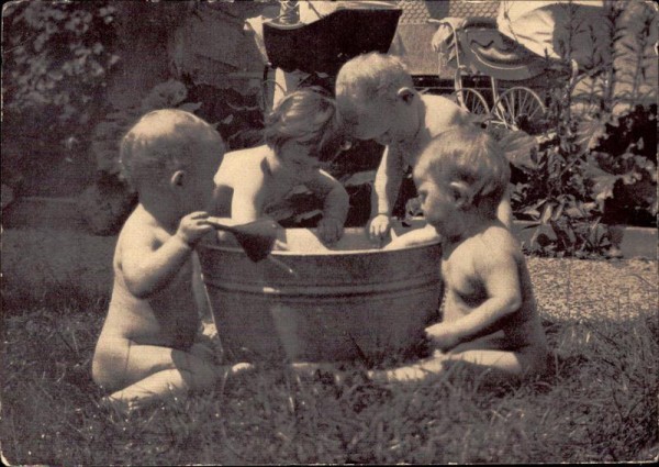badende Kinder, Kant. bern. Säuglings- und Mütterheim, Bern Vorderseite