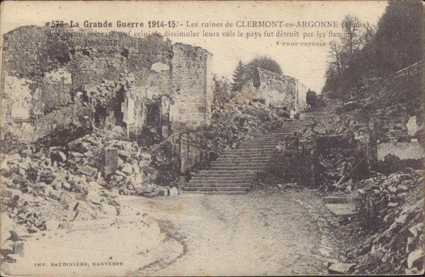 Les ruines de clermont-en-Argonne
