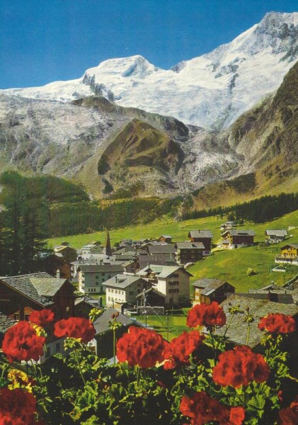 Saas Fee, Alphubel, Täschhorn - Wallis Vorderseite