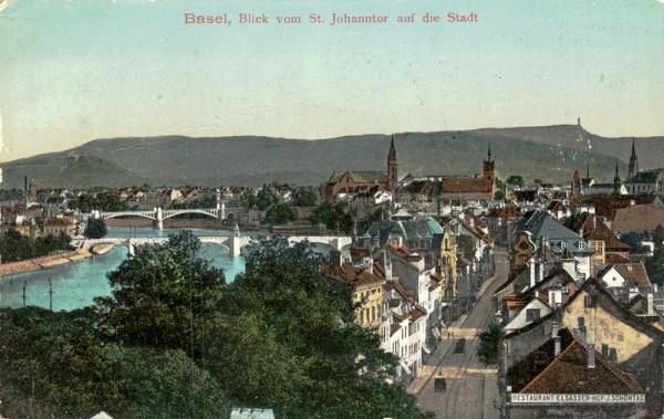 Basel, Blick auf die Stadt Vorderseite