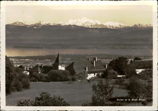 Arzier-Le Muids et le Mont Blanc (4810 m) Vorderseite