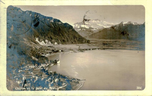 Le château de Chillon et la Dent du Midi Vorderseite