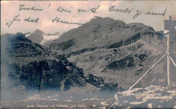 Ebenalp mit Schäfler und Säntis Vorderseite