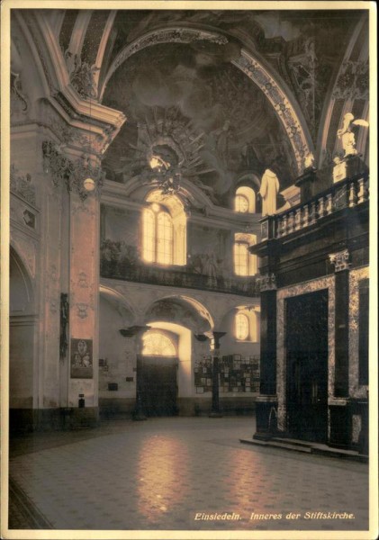 Einsiedeln/Inneres der Stiftskirche Vorderseite