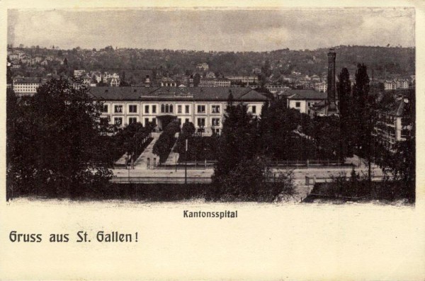 Gruss aus St.Gallen, Kantonsspital Vorderseite