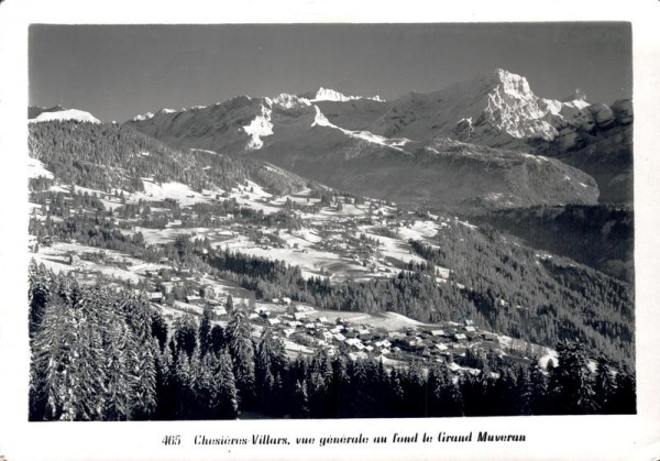Chesieres-Villars, vue generale au fond le grand Muveran Vorderseite