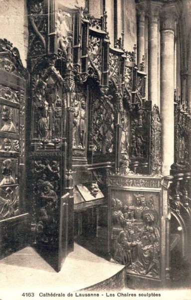 Cathédrale de Lausanne - Les Chaires sculptées Vorderseite