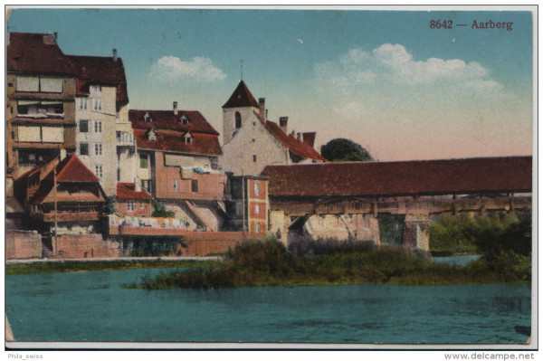 Aarberg mit Brücke und Aare