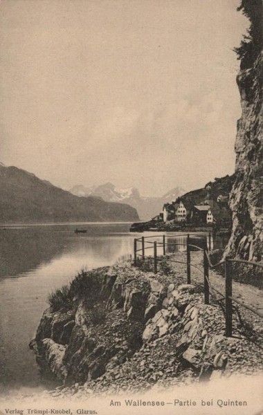 Am Walensee, Partie bei Quinten. 1911 Vorderseite