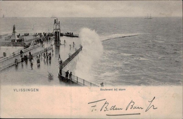 Vlissingen, Boulevard bij storm Vorderseite