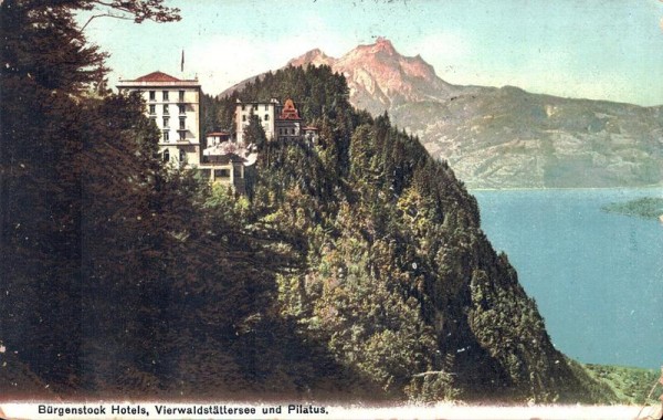 Bürgenstock Hotels, Vierwaldstättersee und Pilatus Vorderseite