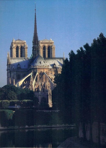 Cathédrale Notre-Dame de Paris. Vue depuis I`Ile Saint Louis Vorderseite